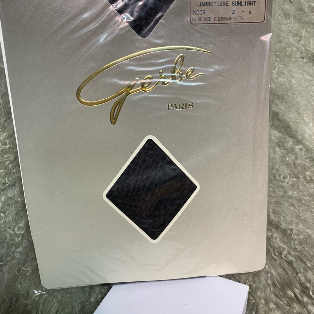 Gerbe Paris pantyhose black size 2 see pics for condition